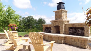 outdoor fireplace