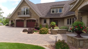 Home and paver driveway