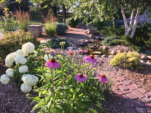 landscape bed with flowers